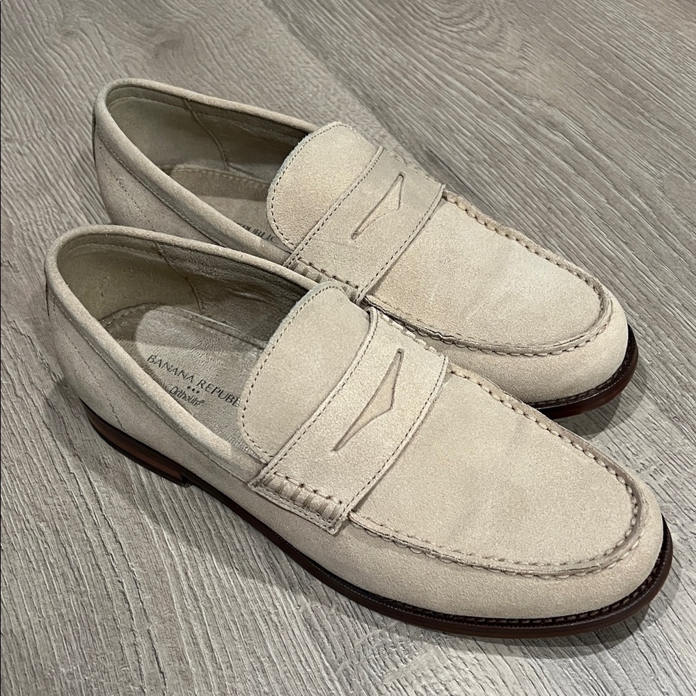 Banana Republic Factory Beige Slip-On Loafers